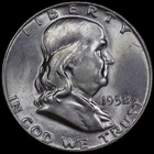 1952 D Franklin Silver Half Dollar 50C - Brilliant Uncirculated FBL Coin SKU#630