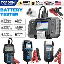 Car Battery Tester 12V 24V 100-2000CCA Cranking Charging System Battery Analyzer