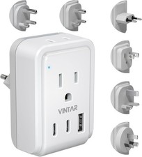 Universal Travel Adapter Kit International Plug Adapter with 3 USB Ports Vintar
