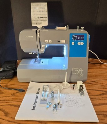 Janome Loft 100 Sewing Machine with Sew Steady extension table and walking foot