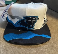 Vintage 90s Apex One Proline Wave Carolina Panthers Snapback Hat Cap NFL Rare