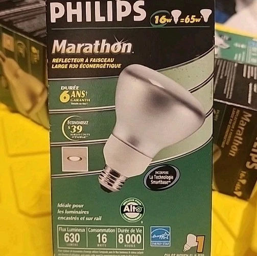 Philips Marathon R30 16W = 65W Reflector Floodlight Bulb ( 6 ) - Image 2 of 2