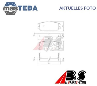 36873 SATZ BREMSBELÄGE BREMSKLÖTZE HINTEN ABS NEU OE QUALITÄT
