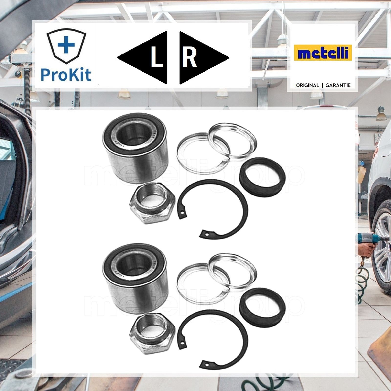 2x ORIGINAL® Metelli Radlagersatz Hinten für Citroën SAXO XSARA XSARA Break