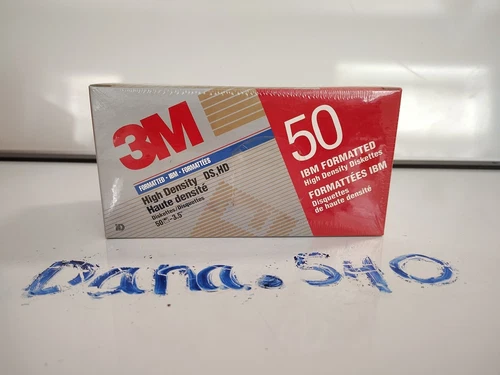 3M IBM Formatted 1.44 MB DS,HD High Density 3.5" Pack of 50 Diskettes New SEALED