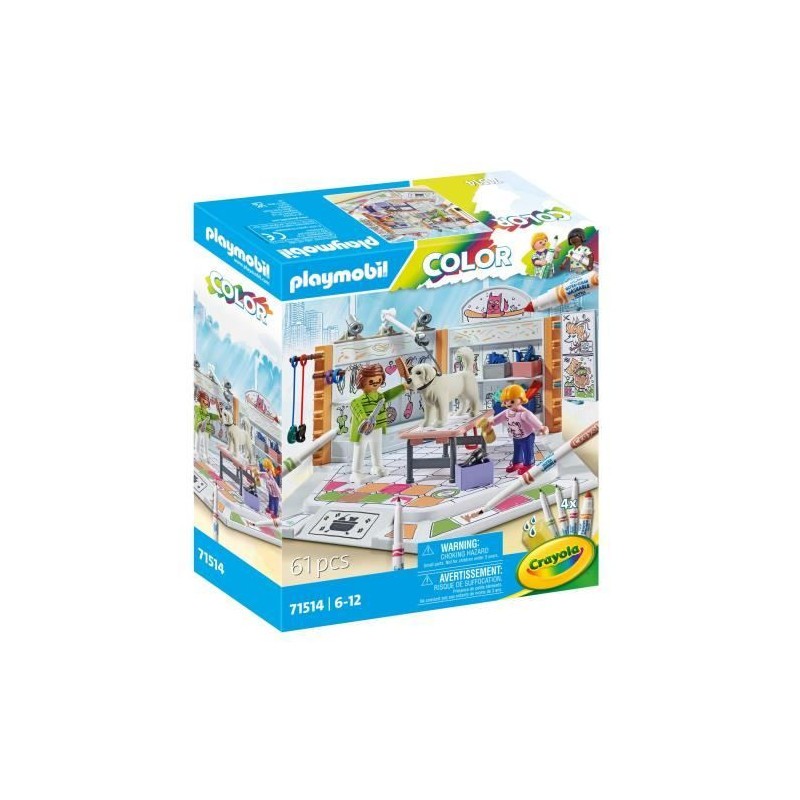 PLAYMOBIL 71514 Salon de toilettage My Life avec figurines et table pivotante