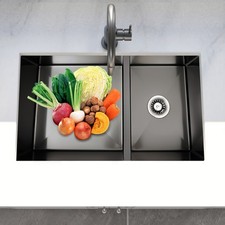 Double Bowl Sink, Free Standing Utility Sink, Metal Kitchen Sink without Faucet