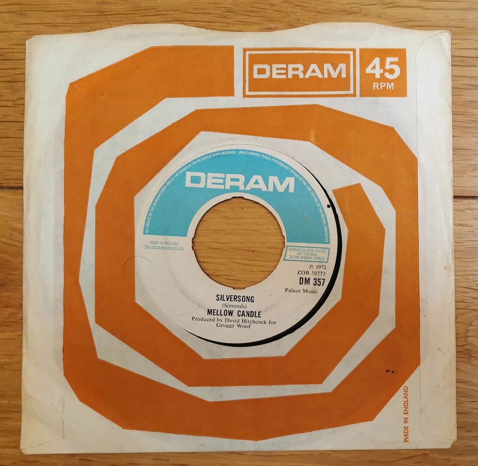 Mellow Candle - Dan The Wing Promo 7" - SIGNED X 2 - Image 2 of 2