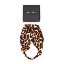 Leopard 100 Pure Mulberry Silk 19 mm 6A Elastic Headband - Handmade in USA