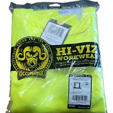 OccuNomix Hi-Vis Yellow/Gray Mesh Reflective Short Sleeve Pocket Shirt 2X