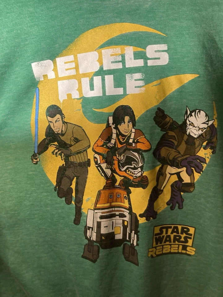 Sudadera Star Wars Niños XL (16/18), Verde Con Regla Rebels Diseño Gráfico/Suave Foto 3 de 4