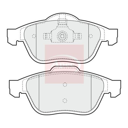 Renault Espace Mk Iv 2002 BremsbeläGe Vorne Apec PAD1186 R90-image
