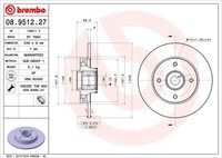 Bremsscheibe Hinten Brembo 08951227 FÜR CitroËN DS Opel Peugeot Scheibenbremse