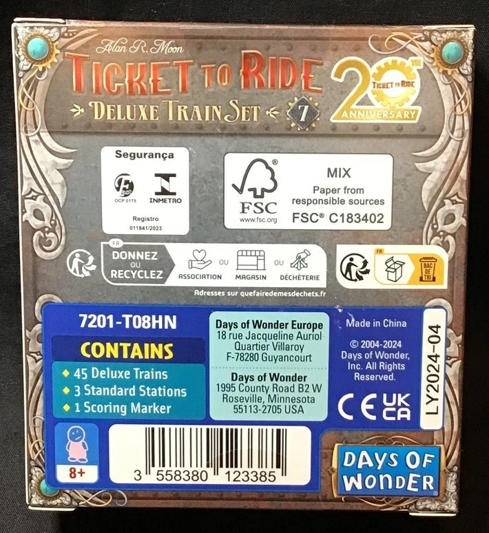 Ticket to Ride ~ Deluxe Train Set #7 ~ 20th Anniversary ~ OEJ  - Image 2 of 2