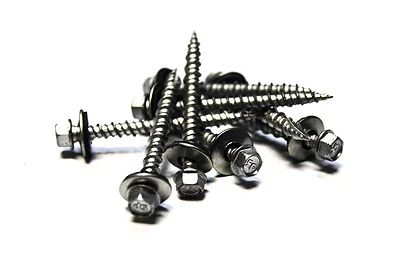 TRINITY FASTENER (250) 10x2 Hex Head Roofing Screws with Neoprene Washer (Weather Coat)