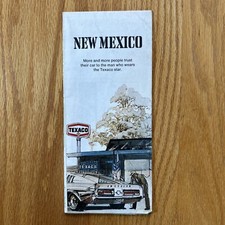 Texaco Map New Mexico Albuquerque Las Cruces Santa Fe 1972 Gas Oil Advertising