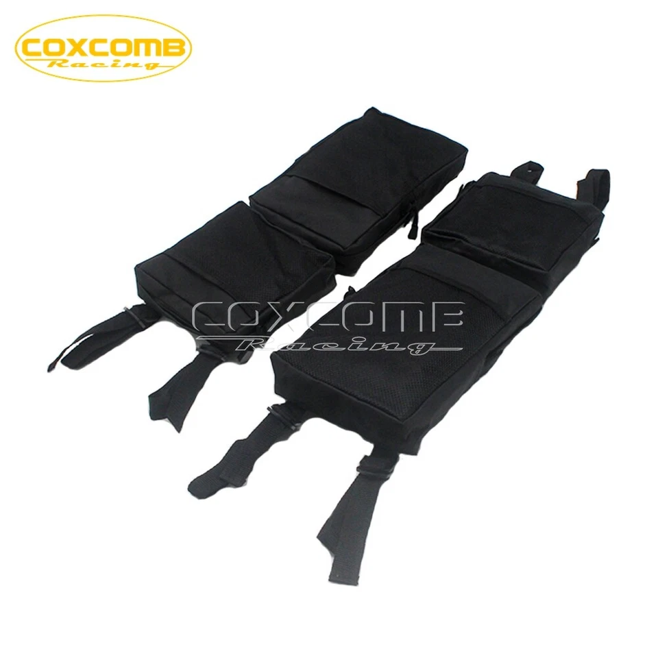 Paquete de 2 bolsas de equipaje negras para guardabarros almacenamiento de carga bolsa de equipaje para UTV ATV vehículo de 4 ruedas Foto 3 de 4