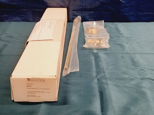 Brasstech 482/10 - Straight Stop 1/2" Toilet Supply Kit Satin Bronze *READ*