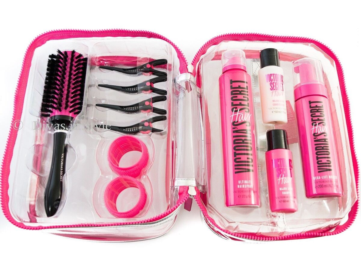 Victorias Secret Bombshell Blowout Hair Kit Travel Train Case