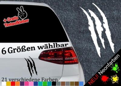 Kratzer Aufkleber -6 Größen 21 Farben- Bestie Krallen Delle Sticker JDM FUN Auto