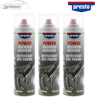 3x presto Power Bremsenreiniger Spraydose Bremsen Spray Teilereiniger 500ml