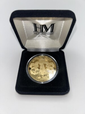 NFL Super Bowl XLII Limited Edition 24kt Gold Official Flip Coin