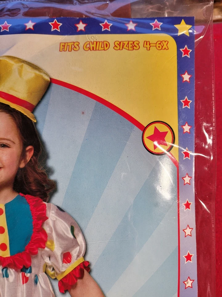 Disfraz de payaso Halloween para niñas talla 4-6 Foto 3 de 4