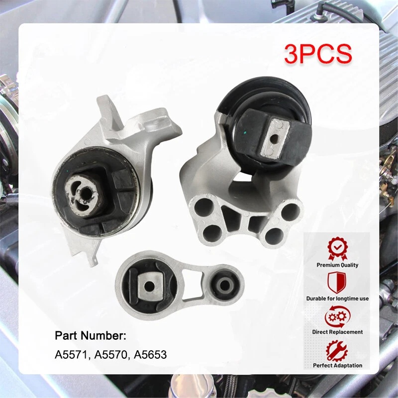 Engine Motor & Trans Mount 3PCS Set For 10-12 Ford Fusion 07-12 Lincoln MKZ 3.5L - Изображение 3 из 4