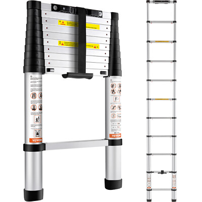 #ad VEVOR Telescoping Ladder Aluminum Extension Step 10.5 ft Multi purpose Portable $71.99