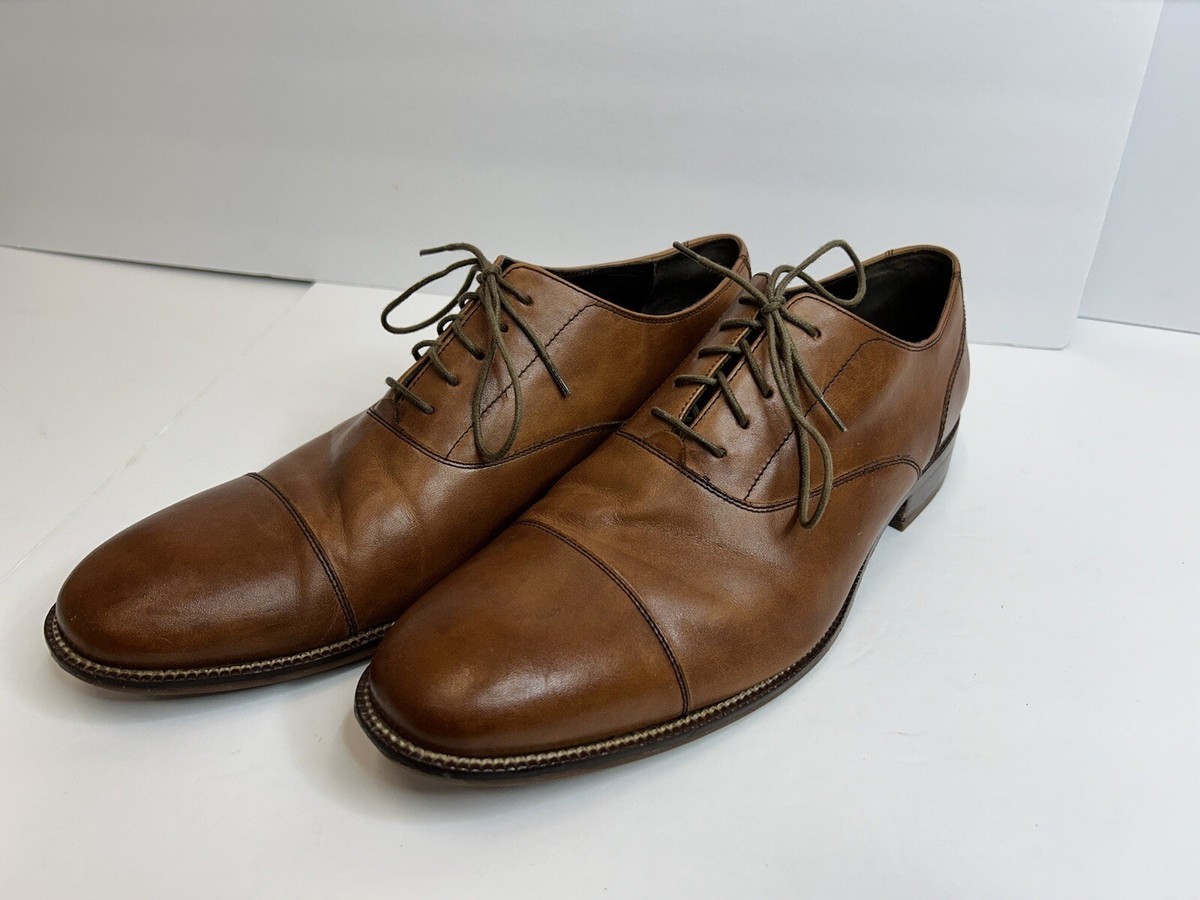 Cole Haan Men's Warren Cap Toe Oxford Brown Style C12337 12M Leather Dress  Shoe