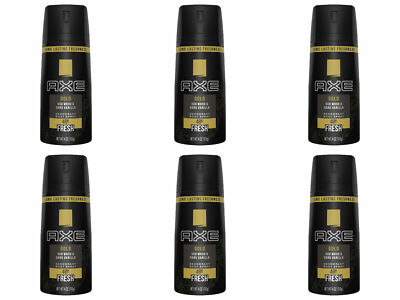 6 Pack AXE Gold Deodorant Body Spray 4 Oz