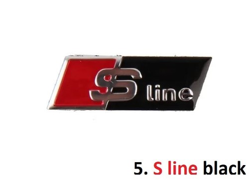 2 Pcs RS S line Steering Wheel 3D Sticker Badge For Audi A3 A4 A5 A6 A7 Q3 Q5 Q7 - Foto 10 di 11