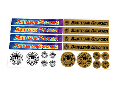 CUSTOM STICKERS for MATTEL Style Battlestar Galactica display logo and ...
