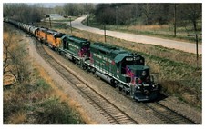 Union Pacific Railroad Train Olympic Torch Relay Vintage Chrome Postcard-M2-12