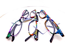 3 Lady / Girl Reading Glasses Compact slim colorful frames readers power 2.50