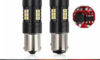 Lot De 2 Ampoules LED P21W Orange Canbus - Pour Clignotants Renault Trafic II - 1200lm, 12V