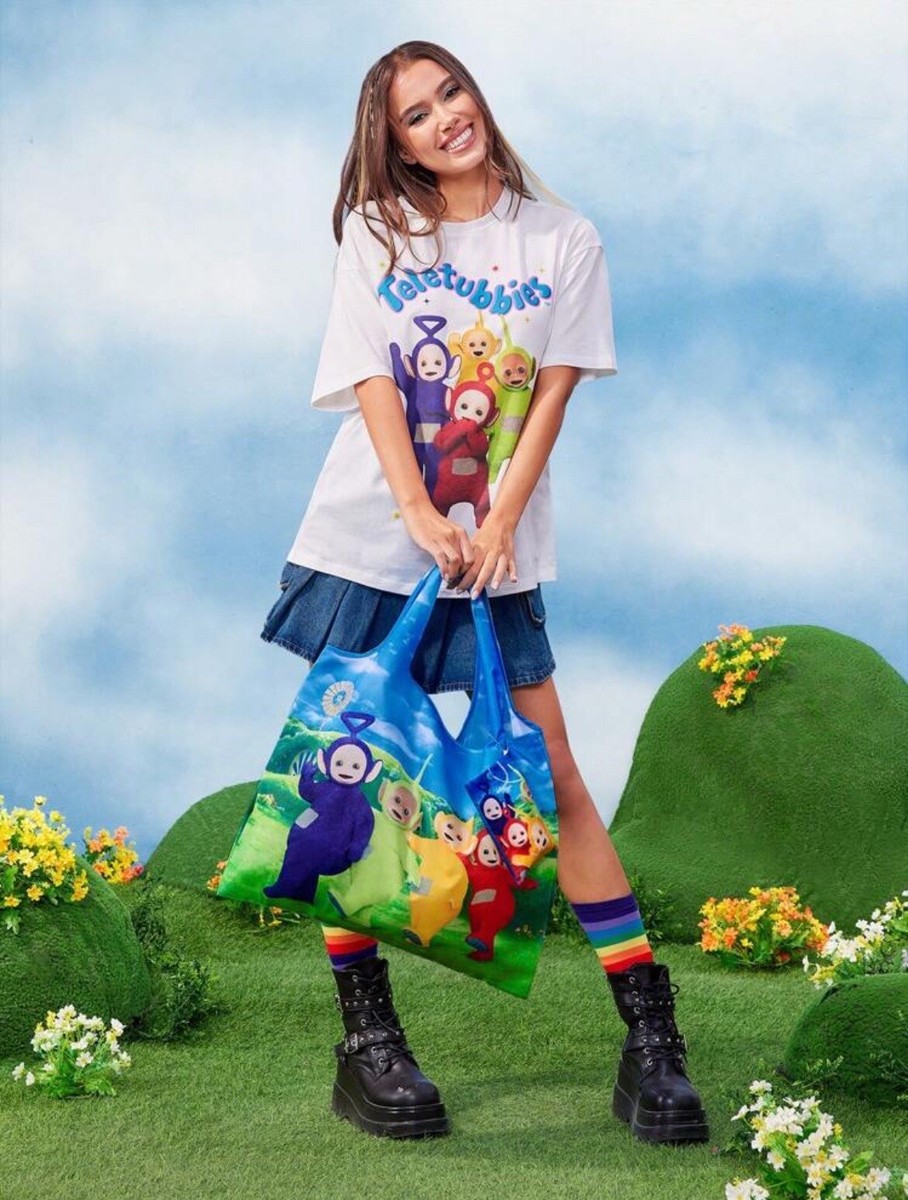 New 20” TELETUBBIES Handbag TINKY WINKY Dipsy Purse Tote Lala PO