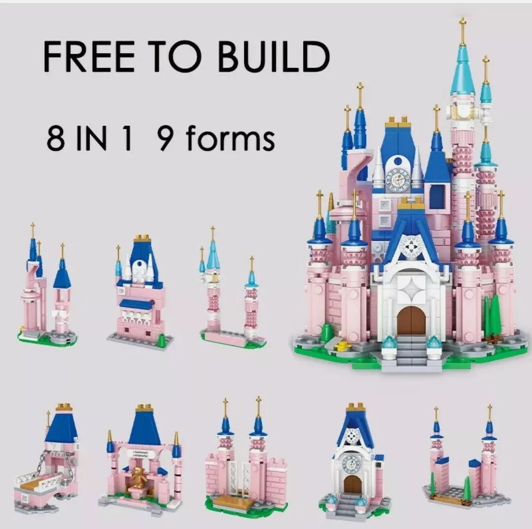 596Pcs 8 IN 1 Princess Castle Building Blocks DIY Educational Toys