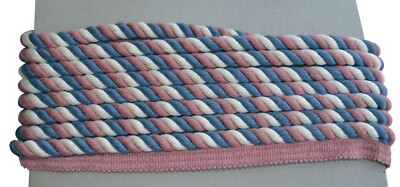4.5 Yards Conso British Trimmings Flanged Trim Cord - Blue Terracotta Natural