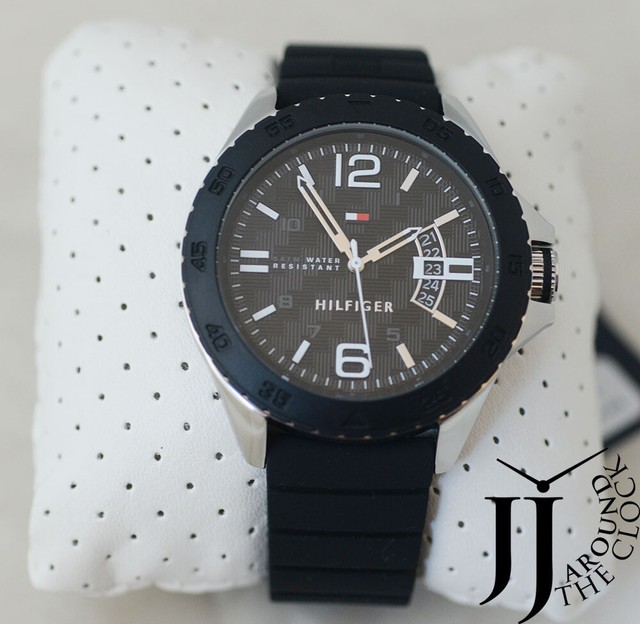 tommy hilfiger sport watch with silicone strap