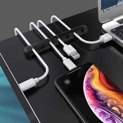 Lamicall [3 in 1] Spring Cable Holder Clips - 3 Pack Wire Holder