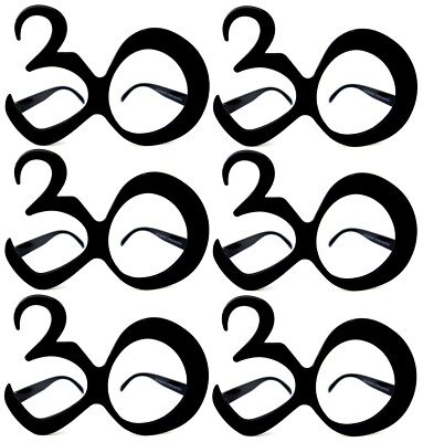 30th Birthday Glasses Anniversary Eyeglasses Black Frame Party Favor 6 Pack Set