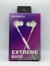Magnavox MHP4857 In-Ear Silicon Earbuds with Extreme Bass - White New in box