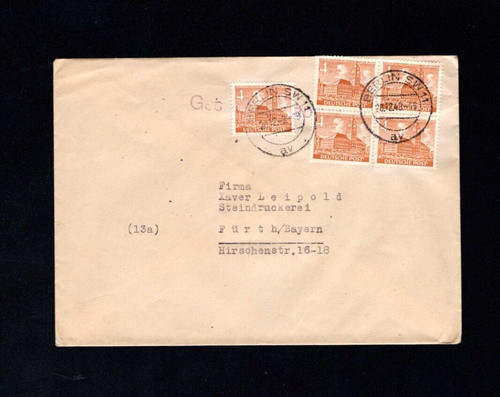 Berlin 1948 - 4 Pfg. Rare Four Blocks, Portugal