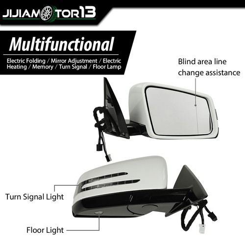 WHITE RIGHT SIDE PASSENGER MIRROR FIT FOR MERCEDES COUPE E350 E400 E550 10-17 - Picture 4 of 12