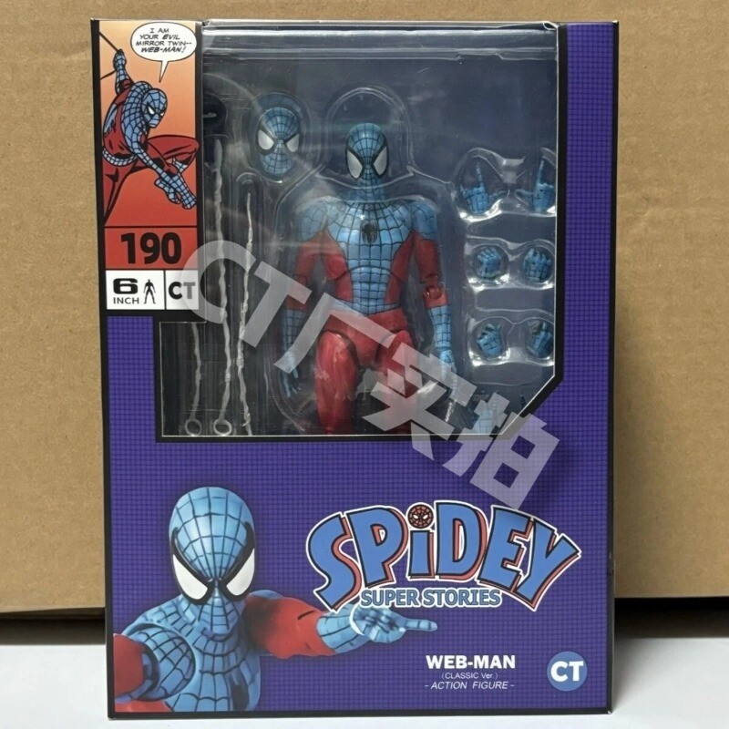 MAFEX No.190 WEB-MAN スパイダーマン Comic ver. In Stock CT Toys Mafex No.190 Web-Man Comic Ver. Spider-man Action