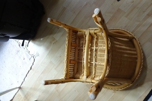 Rattan Kindersessel mit Armlehnen Korbsessel Geflecht Stuhl 50 X 45 X 35 cm - Bild 6 von 6