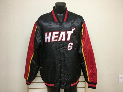 JH Design Lebron James #6 Miami Heat NBA Satin Jacket size 2XL NWOT Rare - Picture 2 of 4