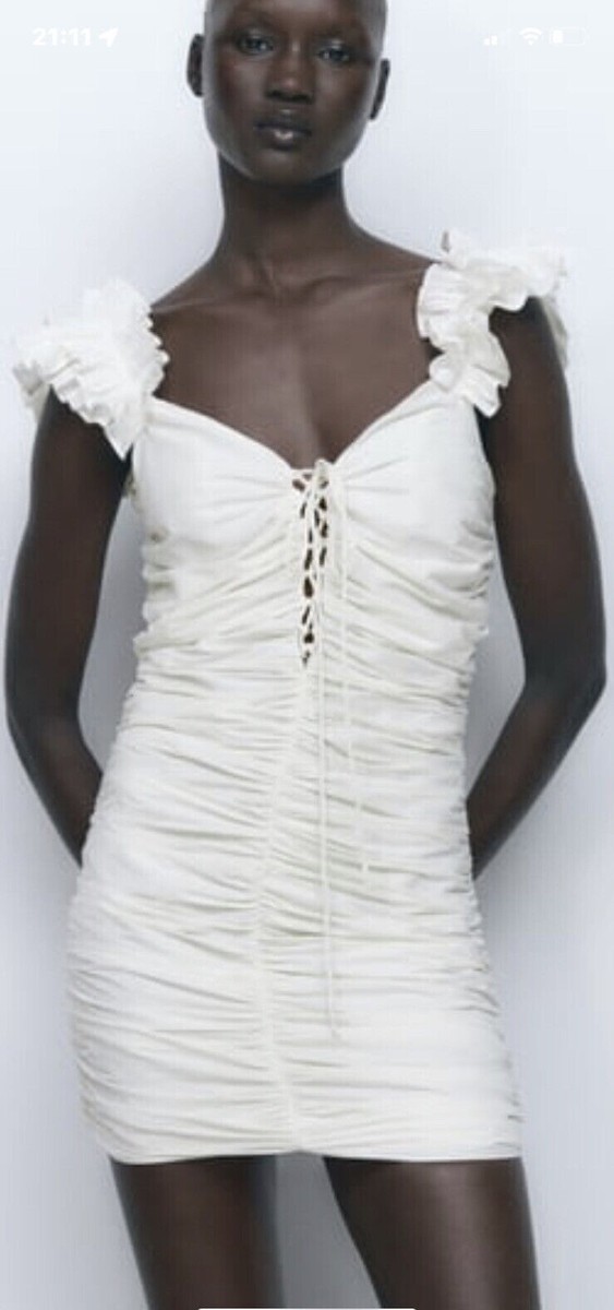 zara white rushed off white dress linen blend Sz S NWT ZARA | eBay zara white rushed off white dress linen blend Sz S NWT ZARA | eBay