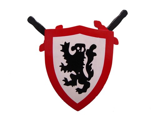 15 1/2" 2 Wooden Swords with Wood Shield 15 1/2" x 11 1/2" - 第 1/1 張圖片